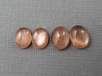 Oregon Sunstones Pairs with Schiller | 10x8 and 9x7 Oval Cabochons | OSC335 - Gem Enthusiast