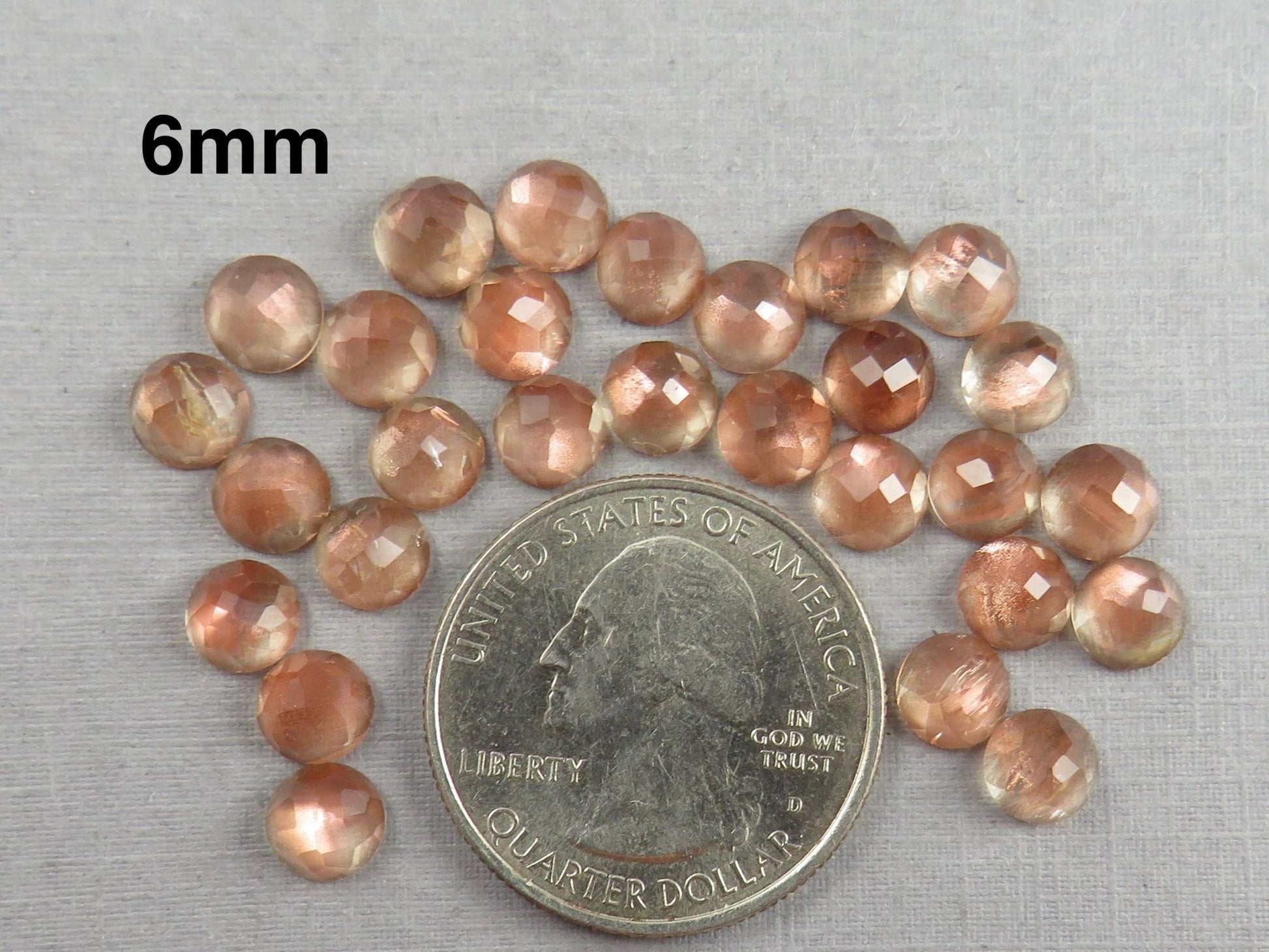 Oregon Sunstones Rose cut Round Cabochons | 6mm 7mm 8mm | Mined in the USA - Gem Enthusiast