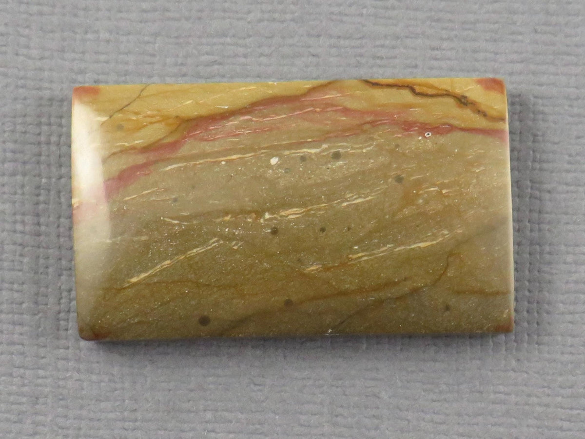 Owhyee Picture Jasper Cabochon | Rectangle | 30x17mm, 31.1ct | Owyhee Mountain Range in Oregon | JS378 - Gem Enthusiast