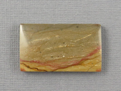 Owhyee Picture Jasper Cabochon | Rectangle | 30x17mm, 31.1ct | Owyhee Mountain Range in Oregon | JS378 - Gem Enthusiast