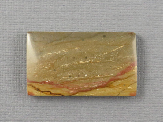Owhyee Picture Jasper Cabochon | Rectangle | 30x17mm, 31.1ct | Owyhee Mountain Range in Oregon | JS378 - Gem Enthusiast