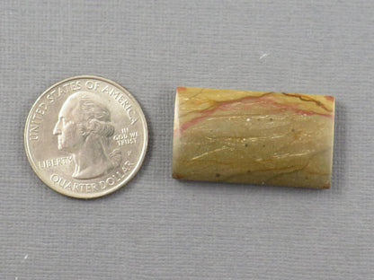 Owhyee Picture Jasper Cabochon | Rectangle | 30x17mm, 31.1ct | Owyhee Mountain Range in Oregon | JS378 - Gem Enthusiast