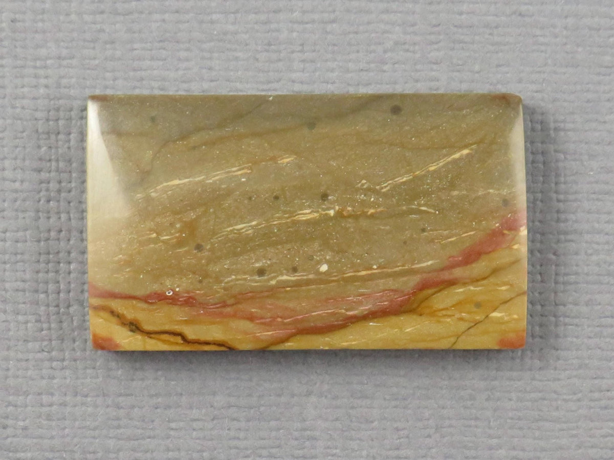 Owhyee Picture Jasper Cabochon | Rectangle | 30x17mm, 31.1ct | Owyhee Mountain Range in Oregon | JS378 - Gem Enthusiast