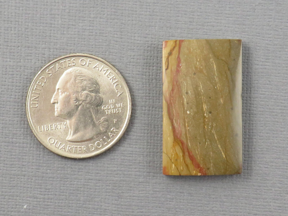 Owhyee Picture Jasper Cabochon | Rectangle | 30x17mm, 31.1ct | Owyhee Mountain Range in Oregon | JS378 - Gem Enthusiast