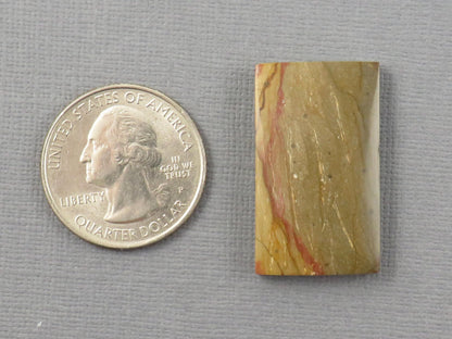 Owhyee Picture Jasper Cabochon | Rectangle | 30x17mm, 31.1ct | Owyhee Mountain Range in Oregon | JS378 - Gem Enthusiast