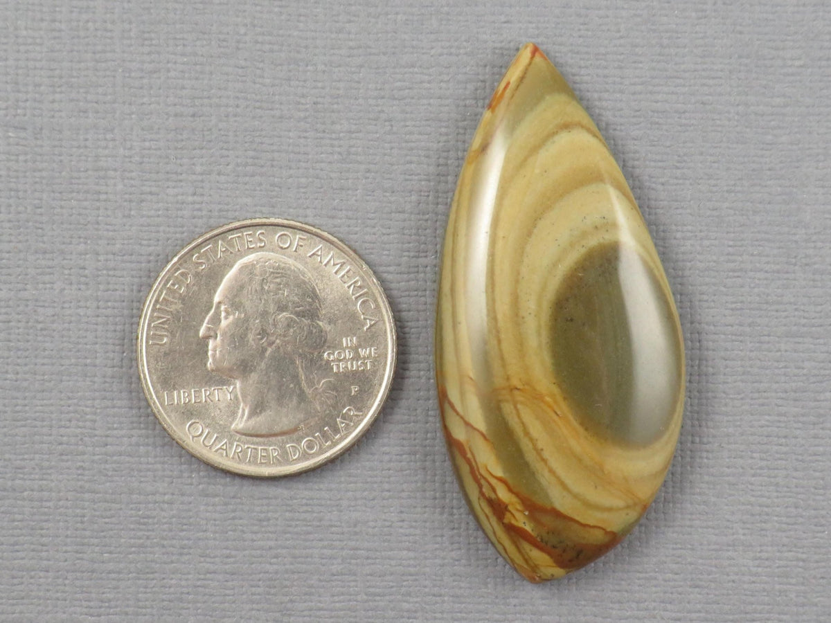 Owyhee Picture Jasper Cabochon | 48x25mm, 58.6ct | Owyhee Mountains in Oregon USA | JS388 - Gem Enthusiast