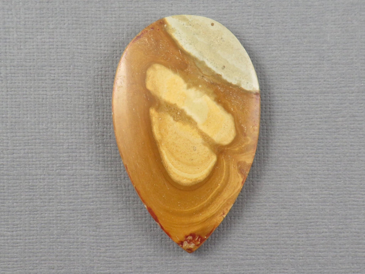 Owyhee Picture Jasper Cabochon Pear | 48x30mm, 72.2ct | Owyhee Mountains, Oregon USA | JS362 - Gem Enthusiast
