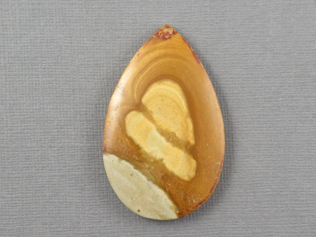 Owyhee Picture Jasper Cabochon Pear | 48x30mm, 72.2ct | Owyhee Mountains, Oregon USA | JS362 - Gem Enthusiast