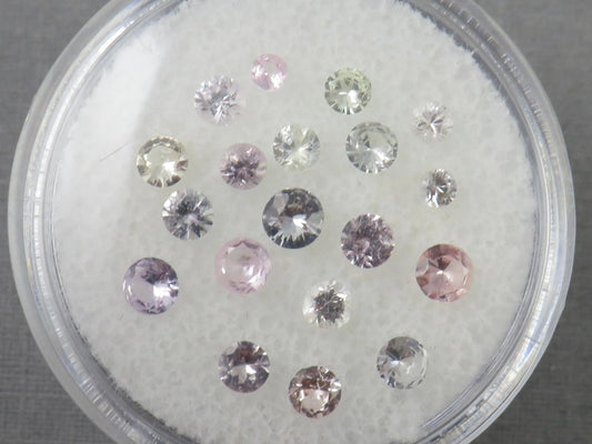 Pastel Sapphire Faceted Lots | 2.2mm to 3.5mm | Natural Gemstones | 2.05 carats | SF137 - Gem Enthusiast