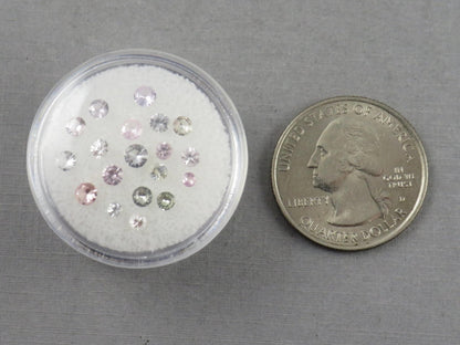 Pastel Sapphire Faceted Lots | 2.2mm to 3.5mm | Natural Gemstones | 2.05 carats | SF137 - Gem Enthusiast