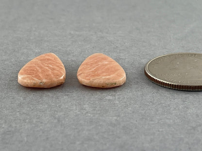 Peach Amazonite Pair Cabochons | Natural Loose Gemstone | AMZ203 - Gem Enthusiast