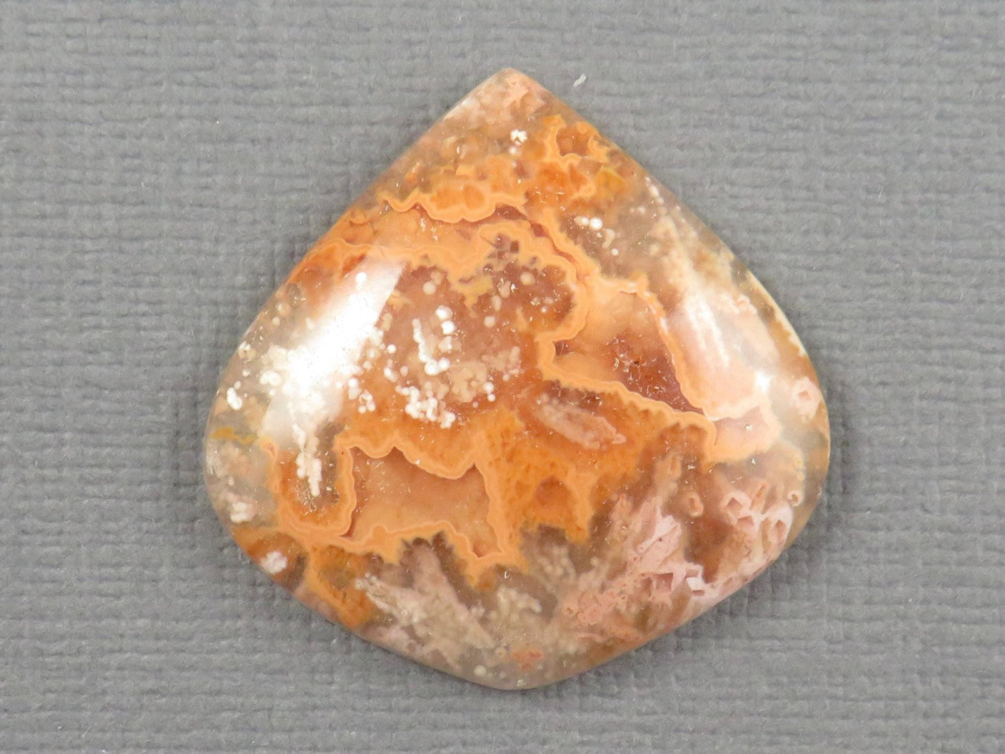 Peach Crazy Lace Agate Cabochon | 26x26.5mm, 22ct | Indonesia | AG396 - Gem Enthusiast