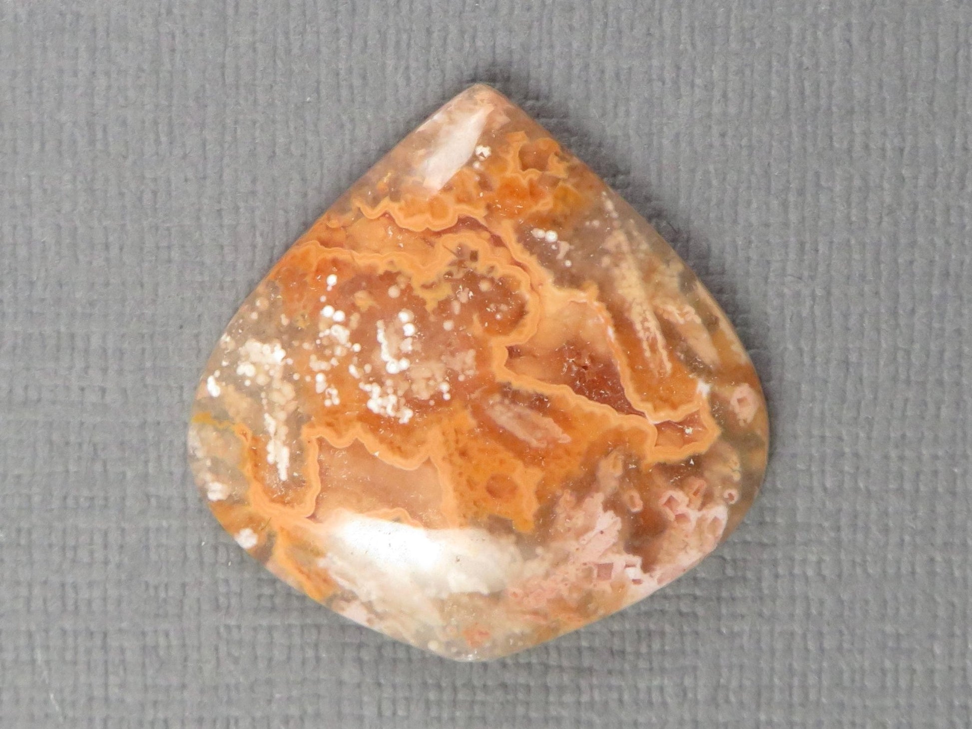 Peach Crazy Lace Agate Cabochon | 26x26.5mm, 22ct | Indonesia | AG396 - Gem Enthusiast