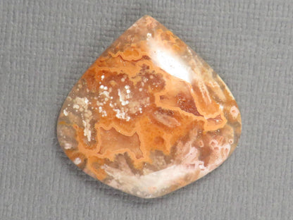 Peach Crazy Lace Agate Cabochon | 26x26.5mm, 22ct | Indonesia | AG396 - Gem Enthusiast