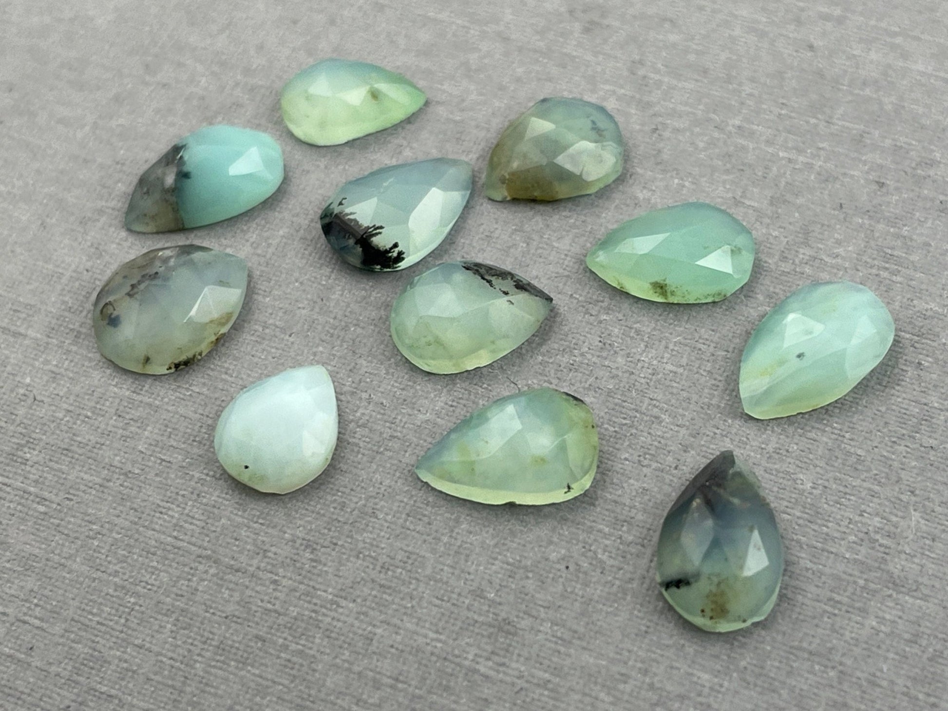 Peruvian Opal Lot: Pear Rose Cut Gemstones, 10 Carats, PO412 - Opal - Gem Enthusiast