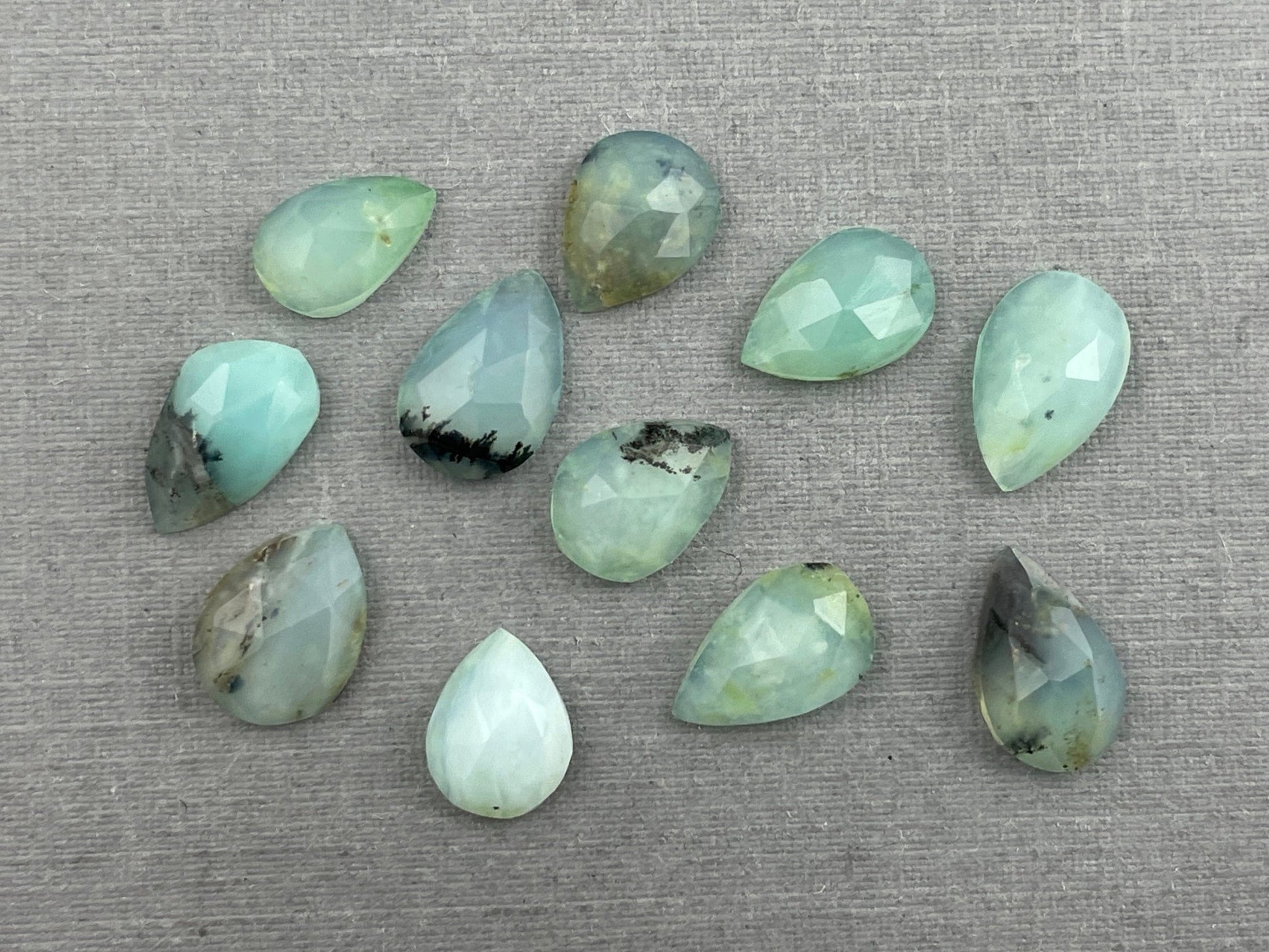 Peruvian Opal Lot: Pear Rose Cut Gemstones, 10 Carats, PO412 - Opal - Gem Enthusiast