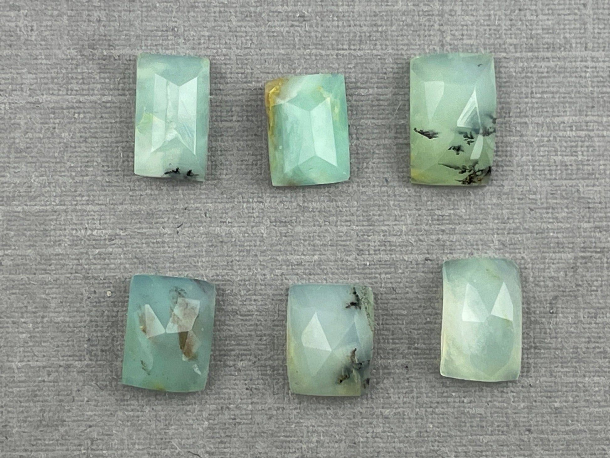 Peruvian Opal Rectangle Rose Cut Lot| 5.48 carats | PO417 - Opal - Gem Enthusiast
