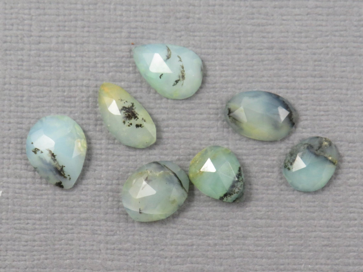 Peruvian Opal Rose Cut | Andean Gemstone | 7-9mm length, 2mm depth, 5.76ct | Sold as Lot | PO433 - Gem Enthusiast