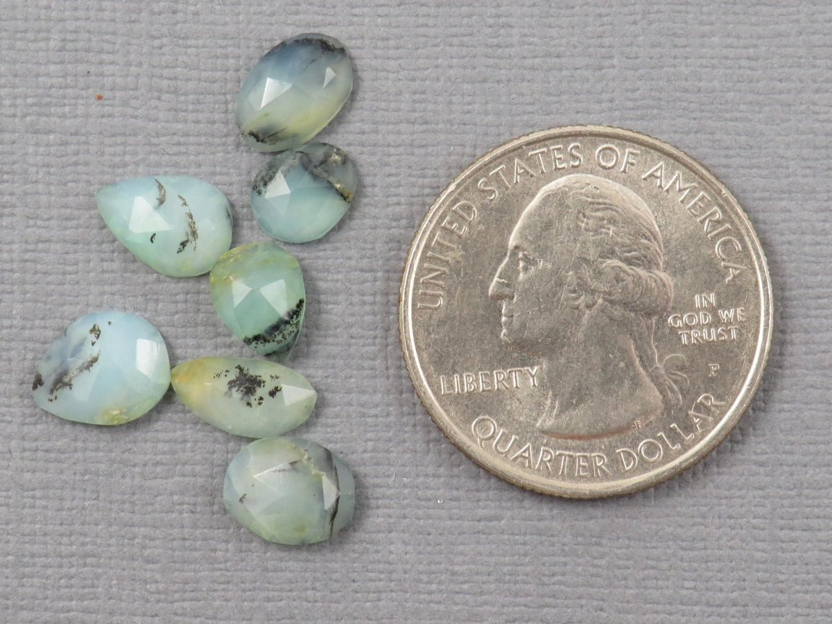 Peruvian Opal Rose Cut | Andean Gemstone | 7-9mm length, 2mm depth, 5.76ct | Sold as Lot | PO433 - Gem Enthusiast