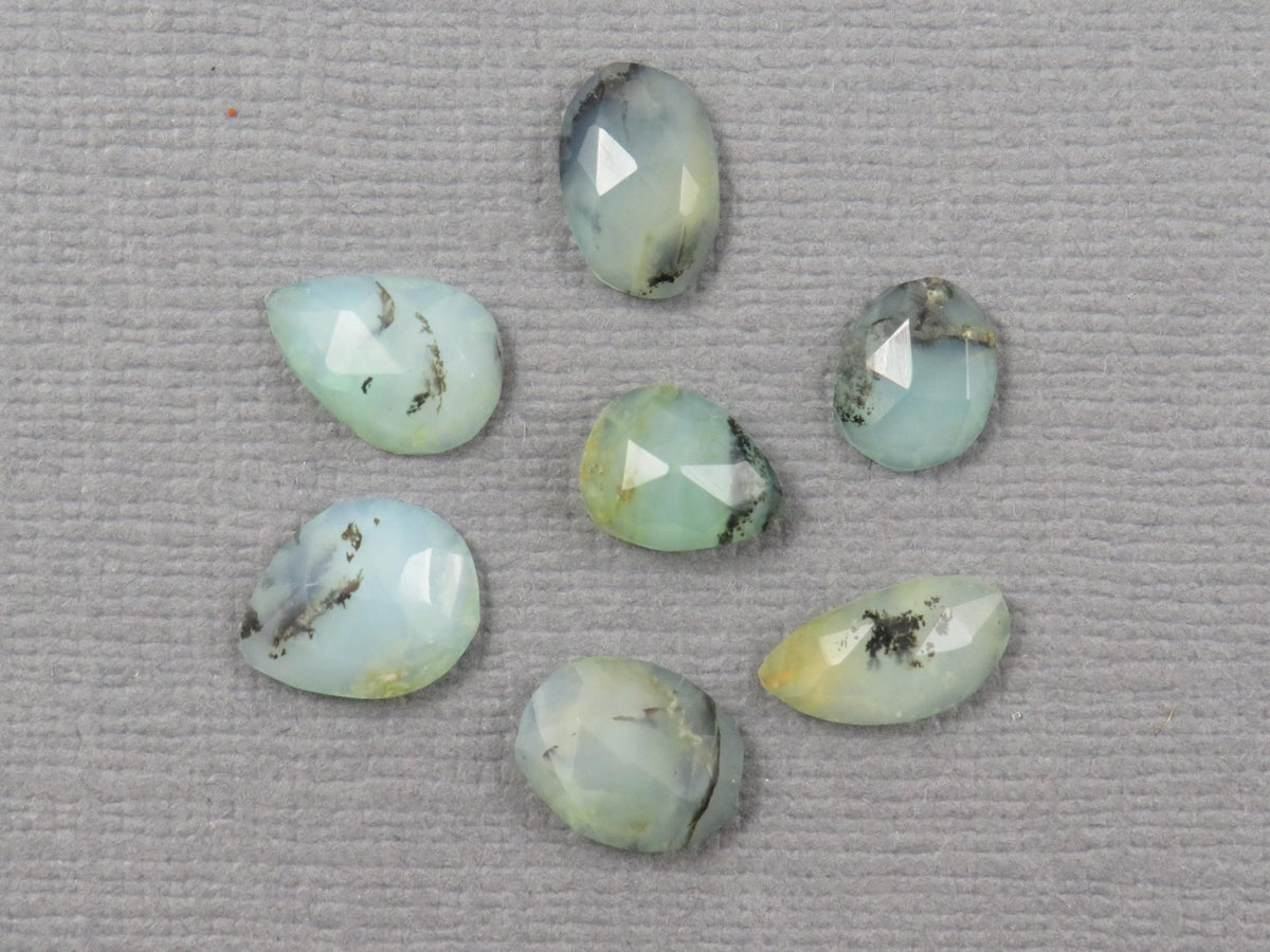 Peruvian Opal Rose Cut | Andean Gemstone | 7-9mm length, 2mm depth, 5.76ct | Sold as Lot | PO433 - Gem Enthusiast