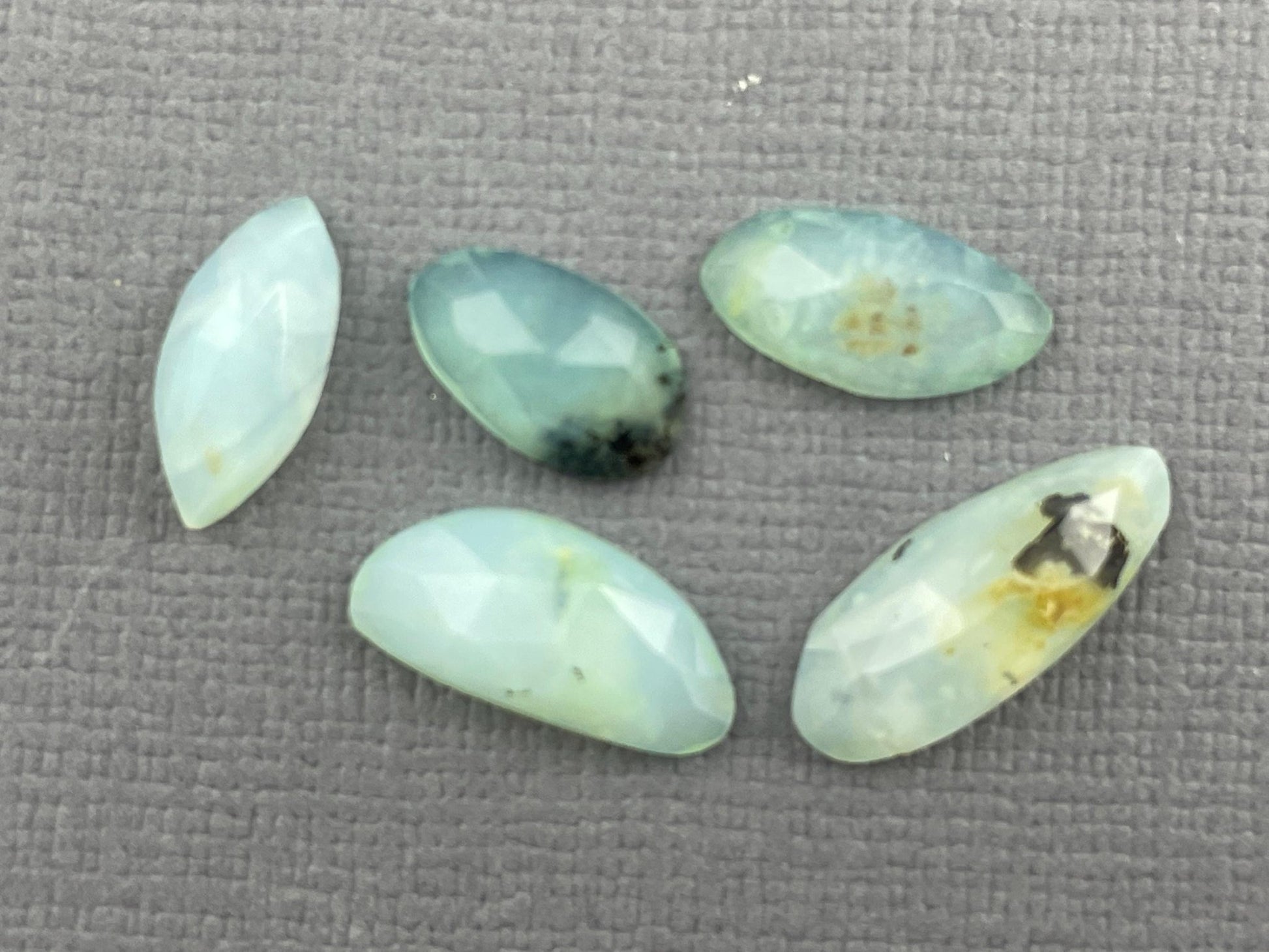 Peruvian Opal Rose Cut Lot | 12 - 13mm | PO424 - Opal - Gem Enthusiast