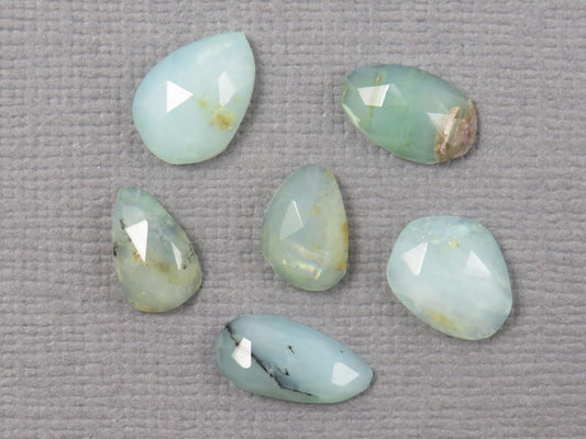 Peruvian Opal Rose Cut Lot | Andean Gemstone | 8-11mm length, 3mm depth, 6.12ct | Sold as Lot | Peru | PO434 - Gem Enthusiast