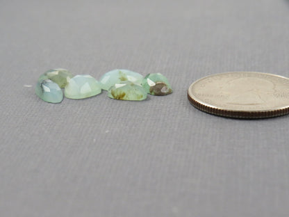 Peruvian Opal Rose Cut Lot | Andean Gemstone | 8-11mm length, 3mm depth, 6.12ct | Sold as Lot | Peru | PO434 - Gem Enthusiast