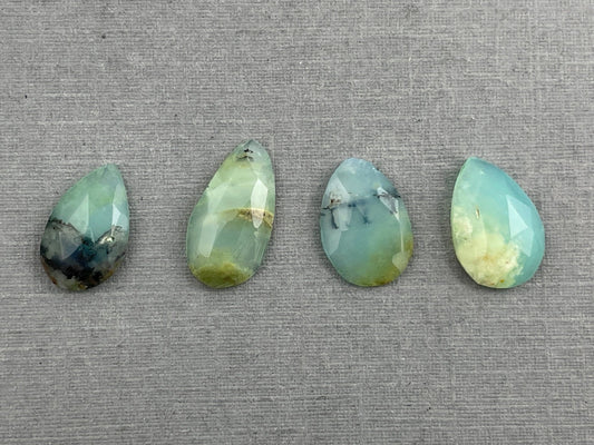 Peruvian Opal Rose Cut Pear Lot | 5.74 carats | PO414 - Opal - Gem Enthusiast