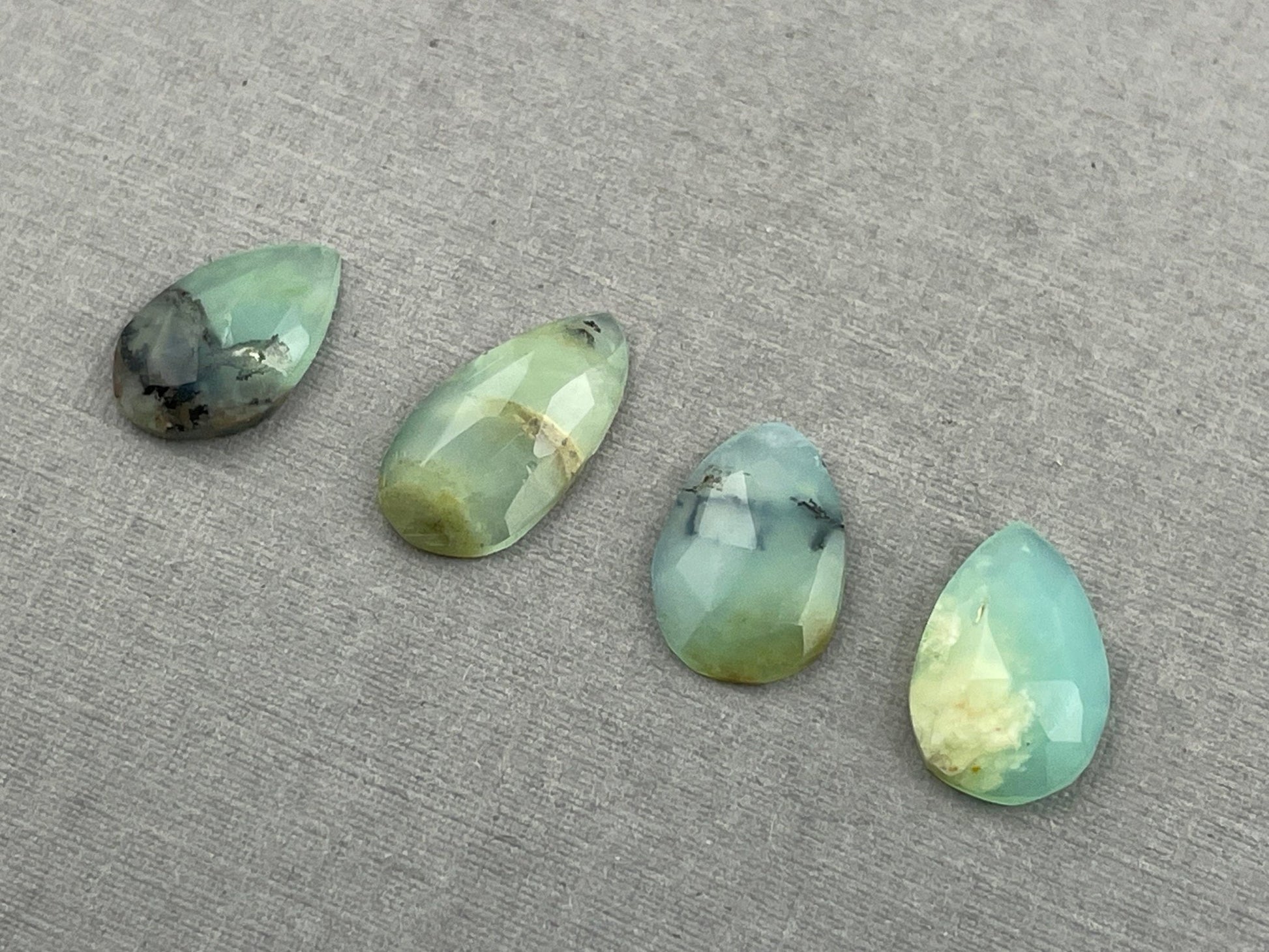 Peruvian Opal Rose Cut Pear Lot | 5.74 carats | PO414 - Opal - Gem Enthusiast