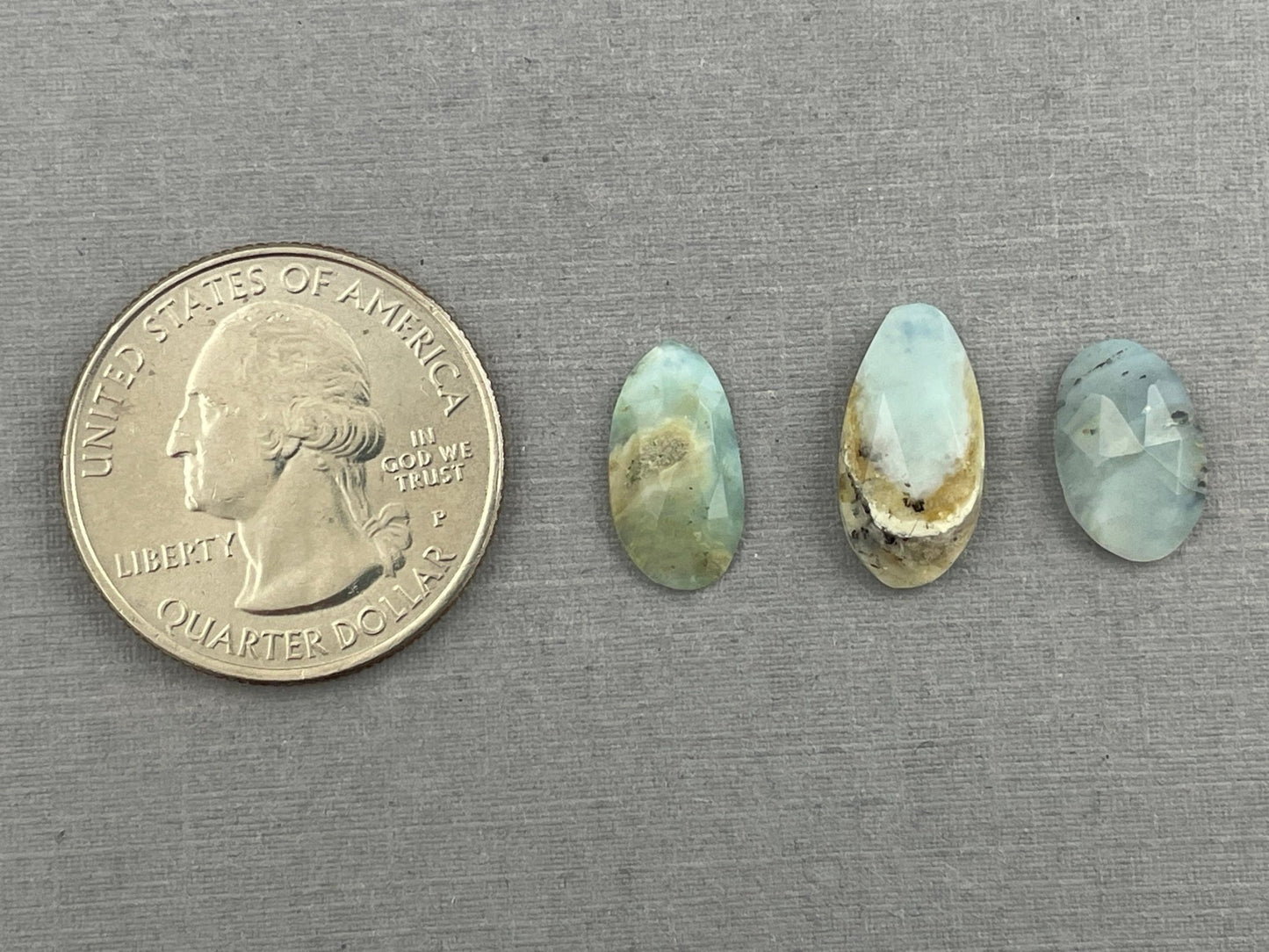 Peruvian Opal Rose Cut Pear Lot | 6.1 carats | PO413 - Opal - Gem Enthusiast