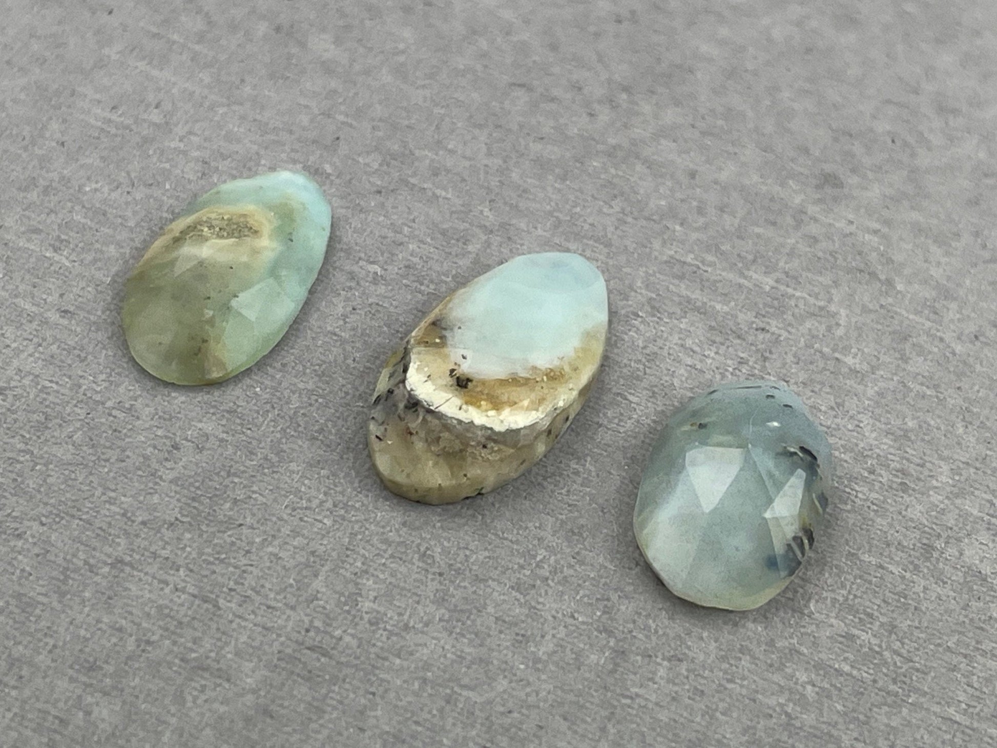 Peruvian Opal Rose Cut Pear Lot | 6.1 carats | PO413 - Opal - Gem Enthusiast