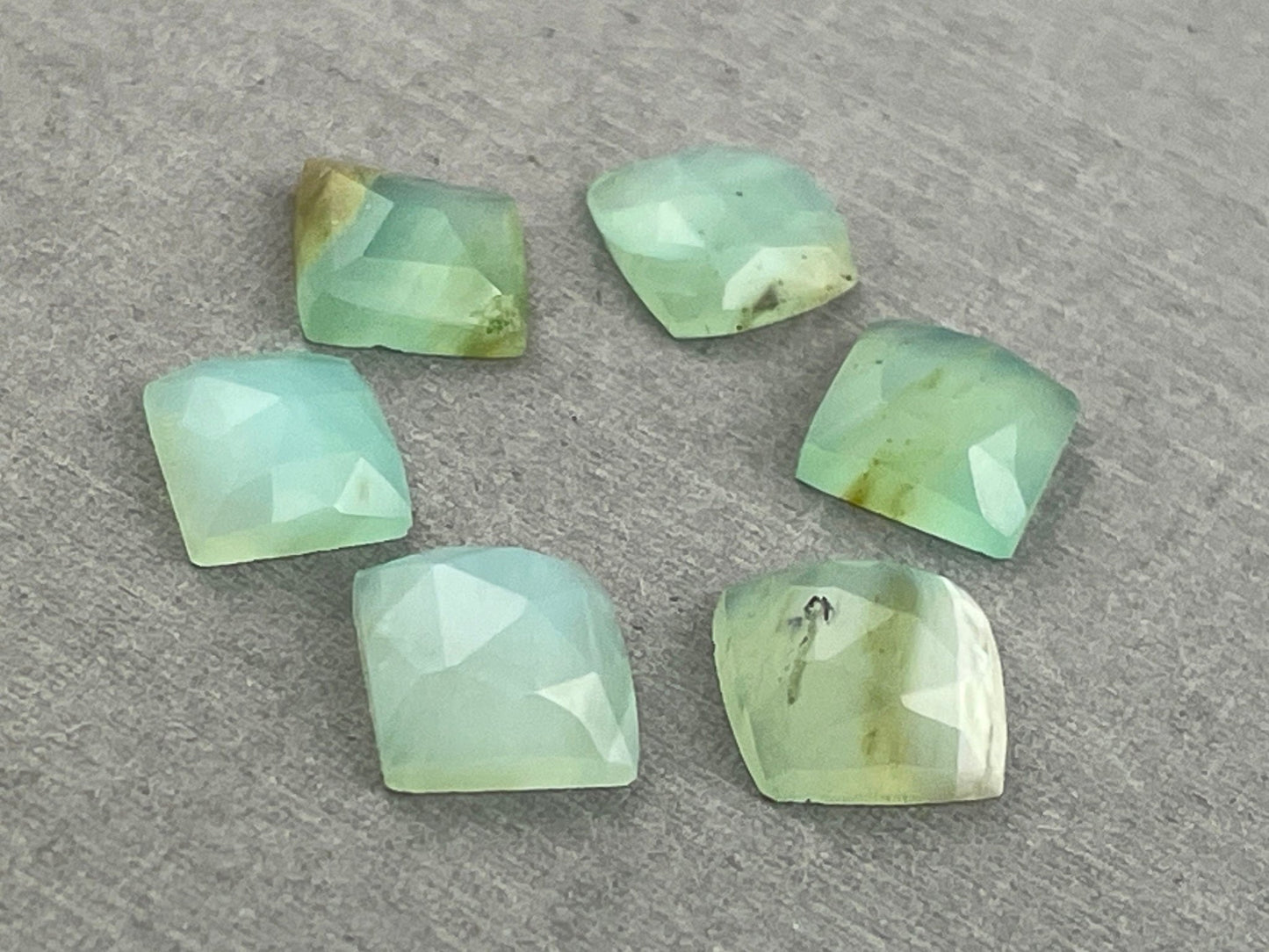 Peruvian Opal Square Rose Cut Lot | 5.56 carats | 7mm | PO419 - Opal - Gem Enthusiast