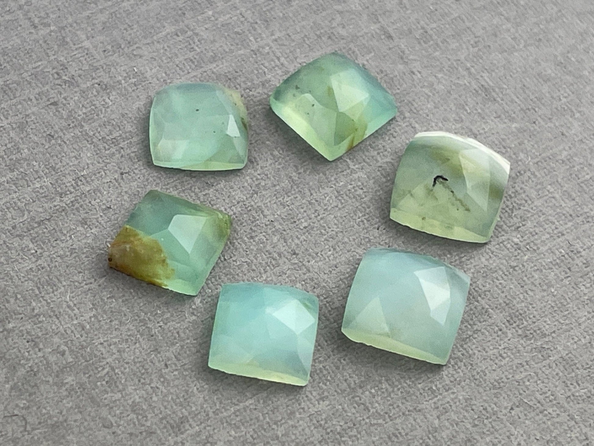 Peruvian Opal Square Rose Cut Lot | 5.56 carats | 7mm | PO419 - Opal - Gem Enthusiast