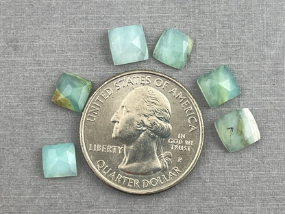 Peruvian Opal Square Rose Cut Lot | 5.56 carats | 7mm | PO419 - Opal - Gem Enthusiast