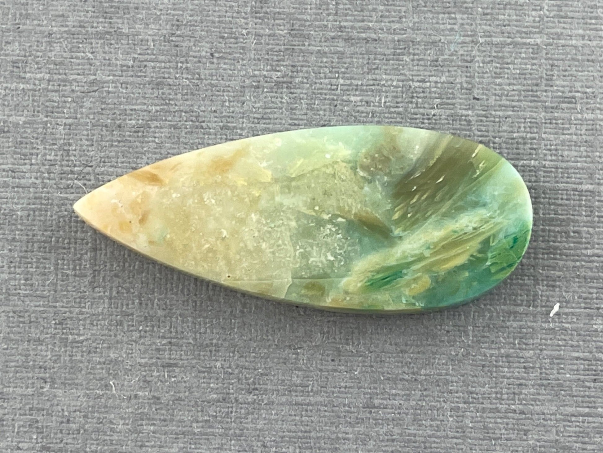 Petrified Wood Opal Pear | Natural Opalized Fossil Cabochon | WO226 - Gem Enthusiast