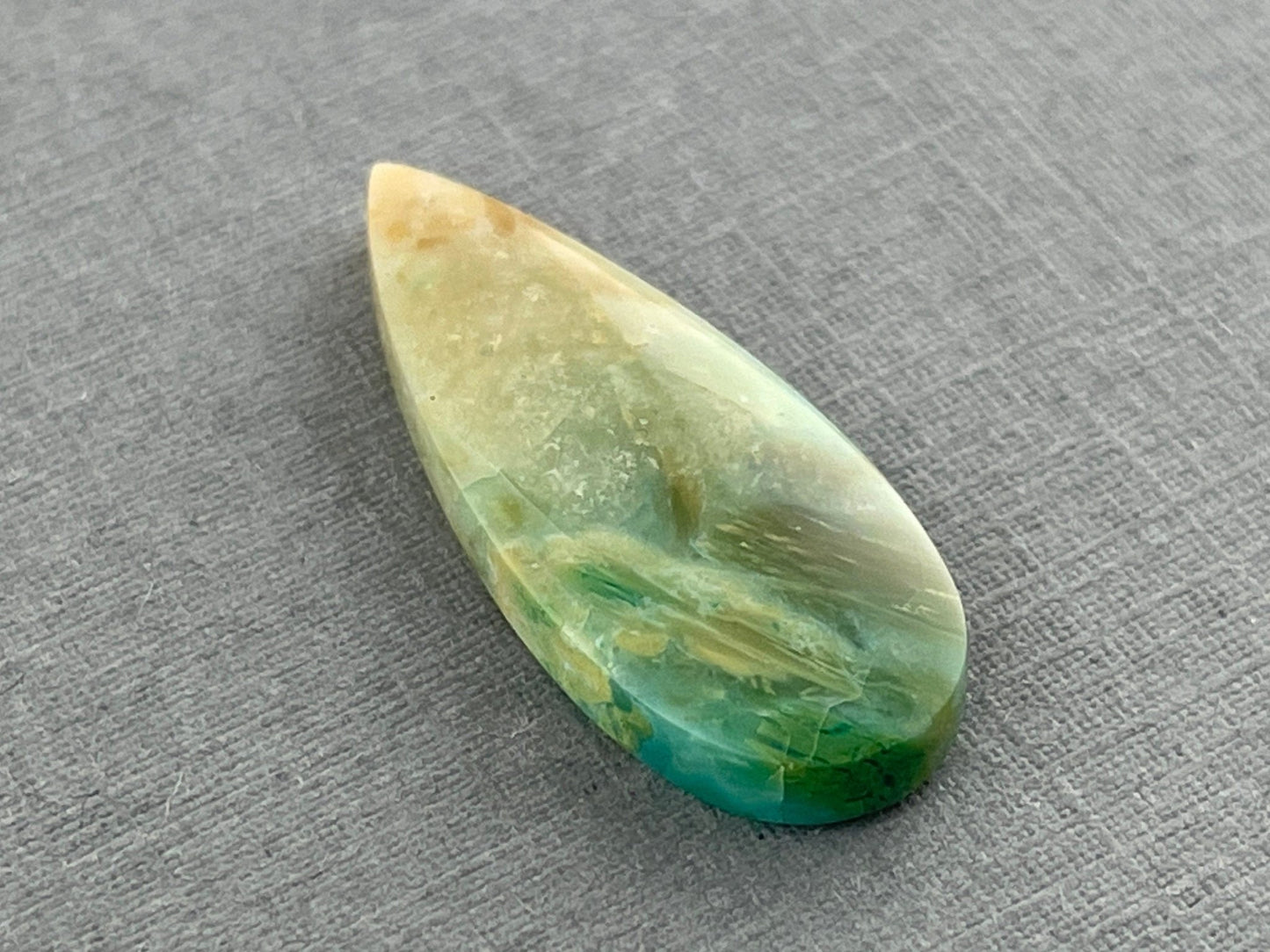 Petrified Wood Opal Pear | Natural Opalized Fossil Cabochon | WO226 - Gem Enthusiast