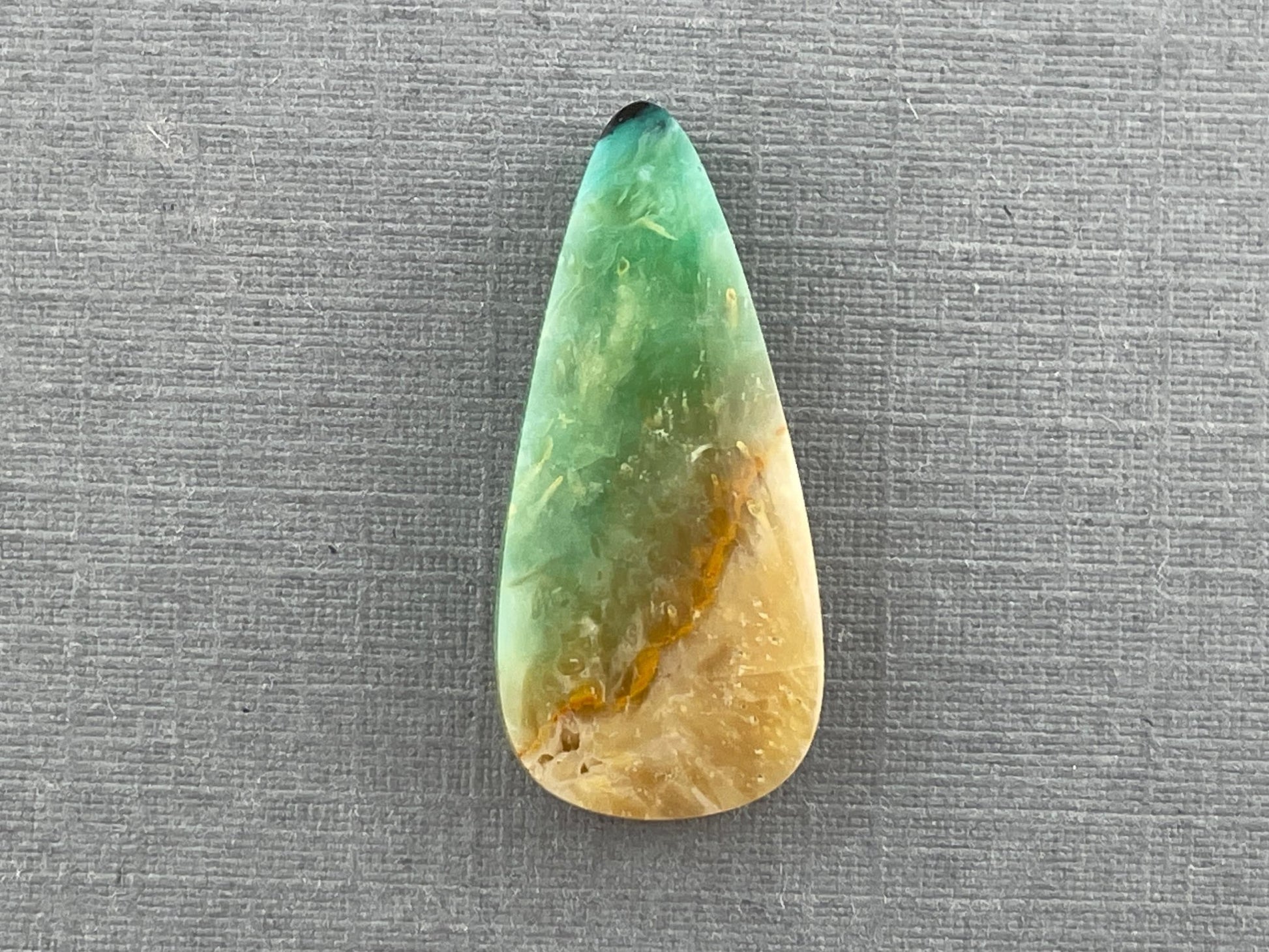 Petrified Wood Opal Pear | Natural Opalized Fossil Cabochon | WO227 - Gem Enthusiast