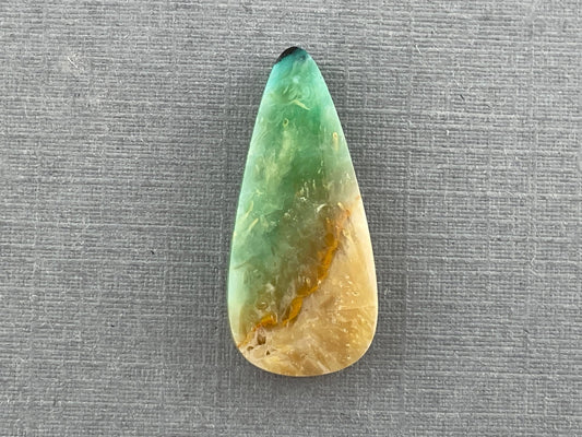 Petrified Wood Opal Pear | Natural Opalized Fossil Cabochon | WO227 - Gem Enthusiast