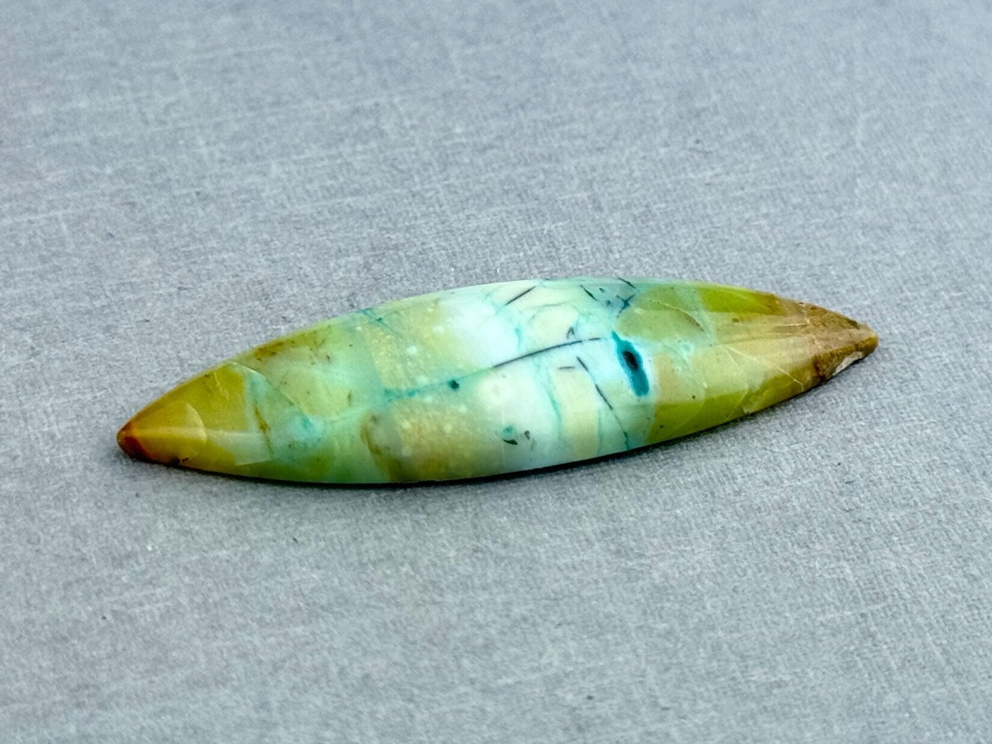 Petrified Wood Opal Pear | Natural Opalized Fossil Cabochon | WO240 - Gem Enthusiast