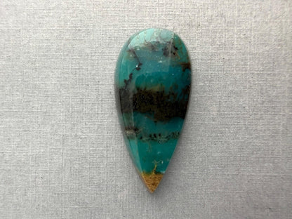 Petrified Wood Opal Pear | Natural Opalized Fossil Cabochon | WO244 - Gem Enthusiast