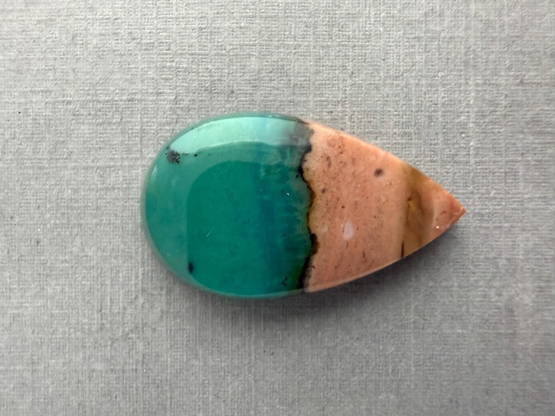 Petrified Wood Opal Pear | Natural Opalized Fossil Cabochon | WO245 - Gem Enthusiast