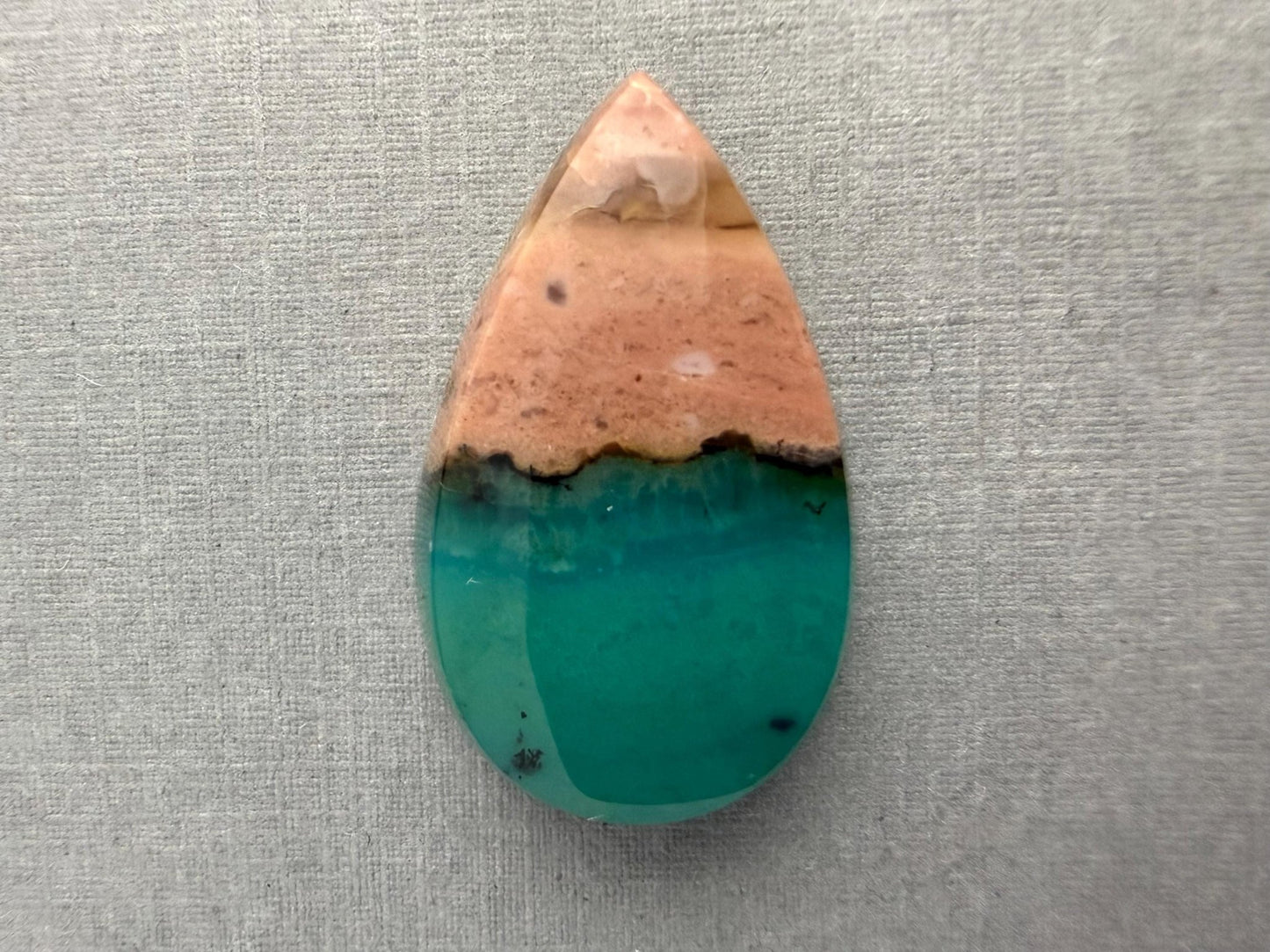 Petrified Wood Opal Pear | Natural Opalized Fossil Cabochon | WO245 - Gem Enthusiast