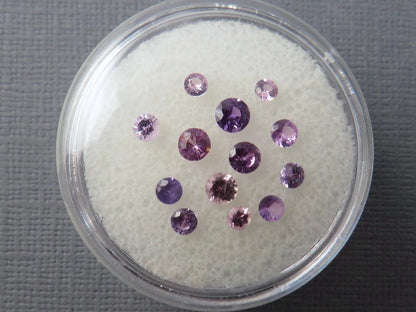Pink and Purple Sapphire Faceted Lot | 2mm to 3.7mm | Natural Gemstones | 1.3 carats | SF123 - 3 - Gem Enthusiast