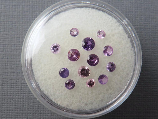 Pink and Purple Sapphire Faceted Lot | 2mm to 3.7mm | Natural Gemstones | 1.3 carats | SF123 - 3 - Gem Enthusiast