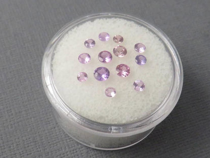 Pink and Purple Sapphire Faceted Lot | 2mm to 3.7mm | Natural Gemstones | 1.3 carats | SF123 - 3 - Gem Enthusiast