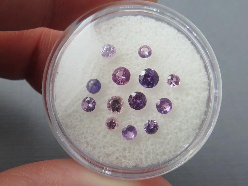 Pink and Purple Sapphire Faceted Lot | 2mm to 3.7mm | Natural Gemstones | 1.3 carats | SF123 - 3 - Gem Enthusiast