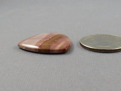 Pink Dead Camel Jasper Trillion Cabochon, Nevada Picture Jasper, 28x26mm | JS422 - Gem Enthusiast