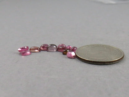 Pink Tourmaline Oval Cabochons | 5x3 and 6x4 mm | TO450 - Gem Enthusiast