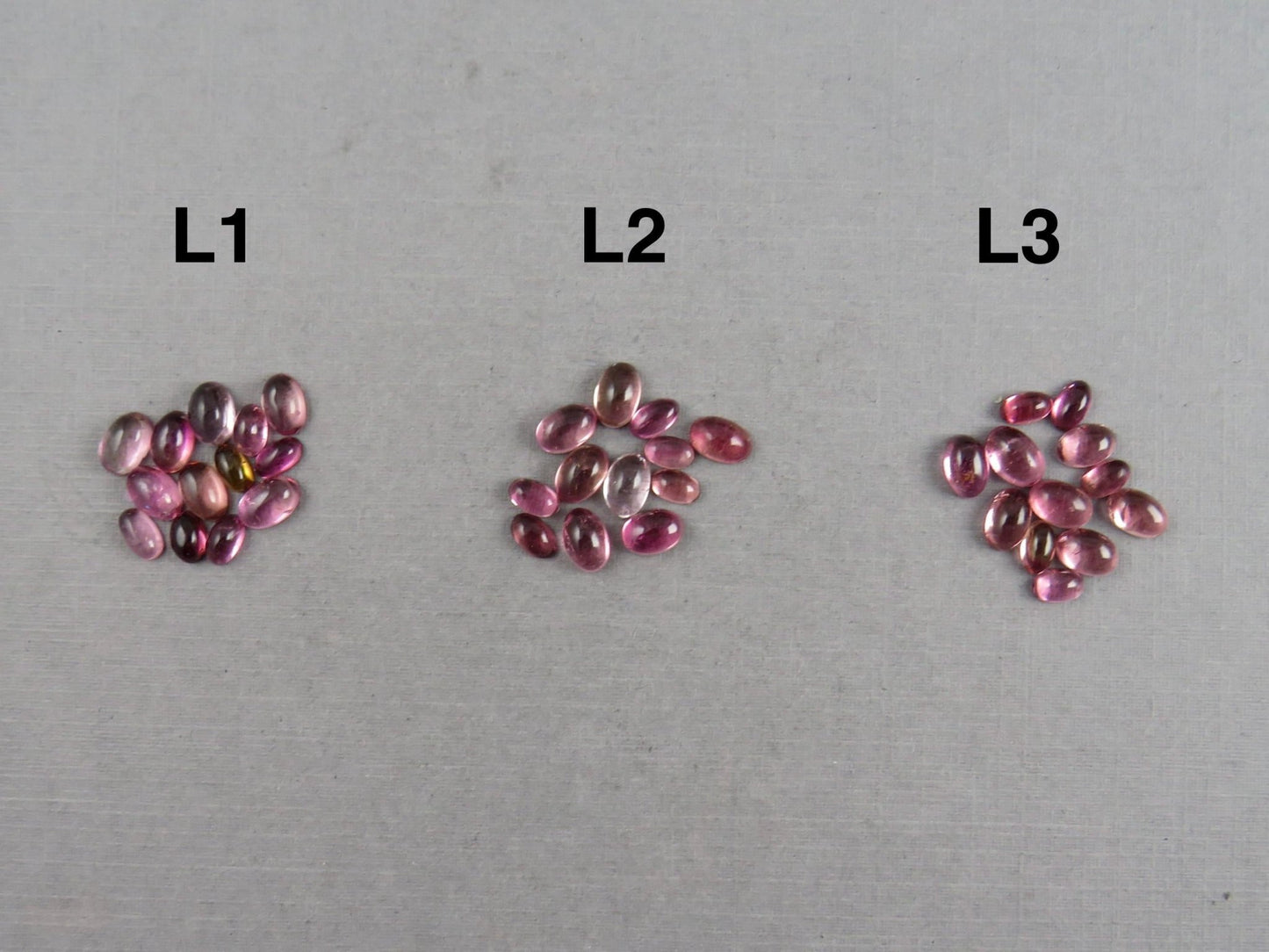 Pink Tourmaline Oval Cabochons | 5x3 and 6x4 mm | TO450 - Gem Enthusiast