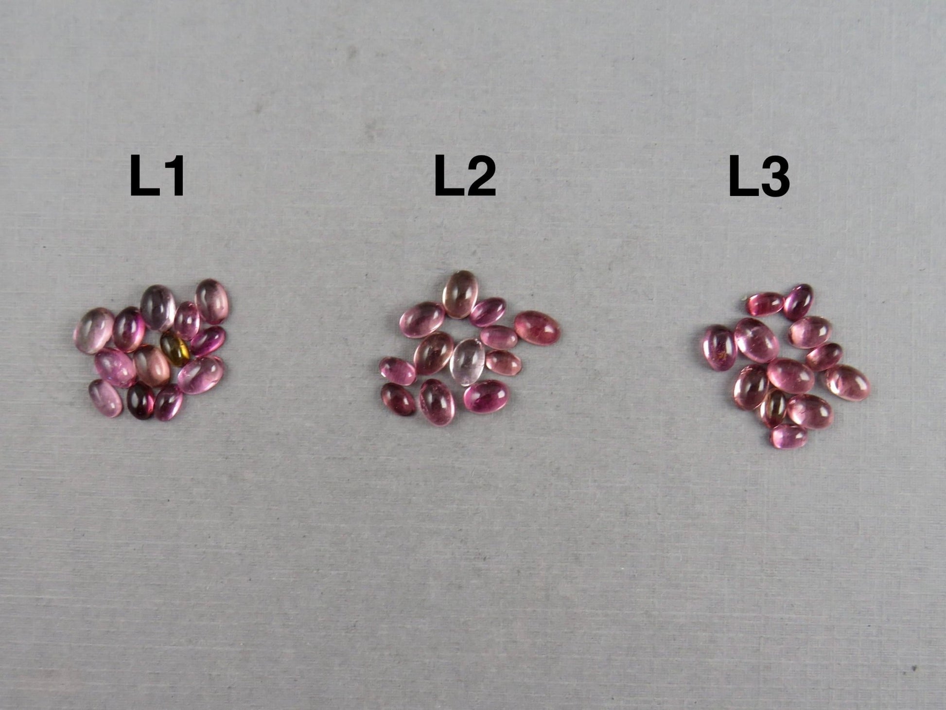 Pink Tourmaline Oval Cabochons | 5x3 and 6x4 mm | TO450 - Gem Enthusiast